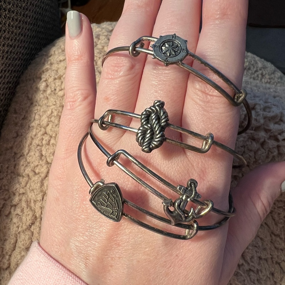 Alex and Ani bracelet in silver